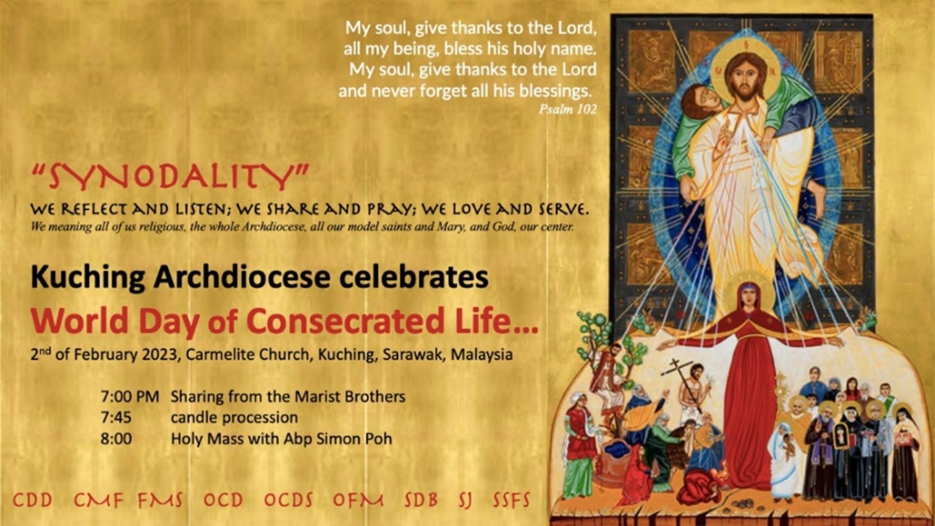 Kuching Archdiocese celebrates World Day of Prayer for Consecrated Life ...